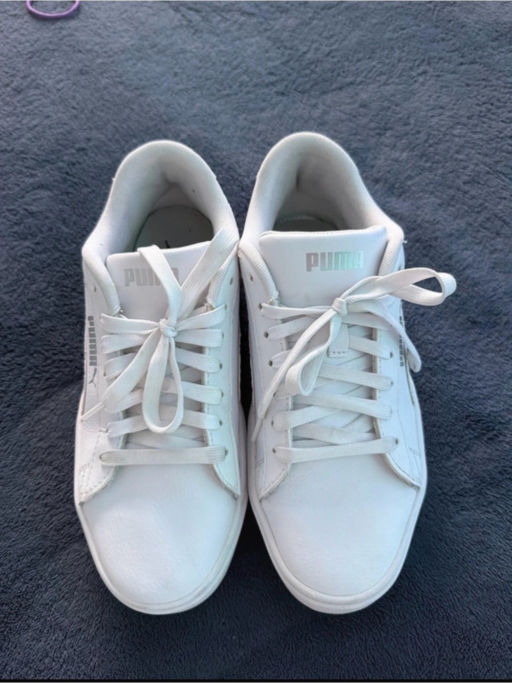 Puma Men’s White Low-Top Leather Sneakers